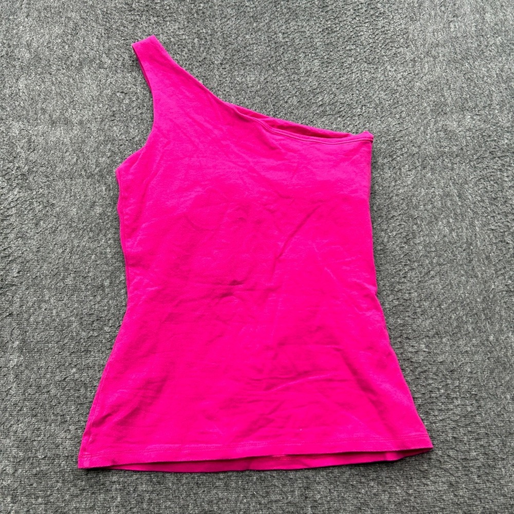 Express Sexy Basic Bra Tank Small Floral One Shoulder Y2K Vintage 2000s Cyber - Picture 7 of 9
